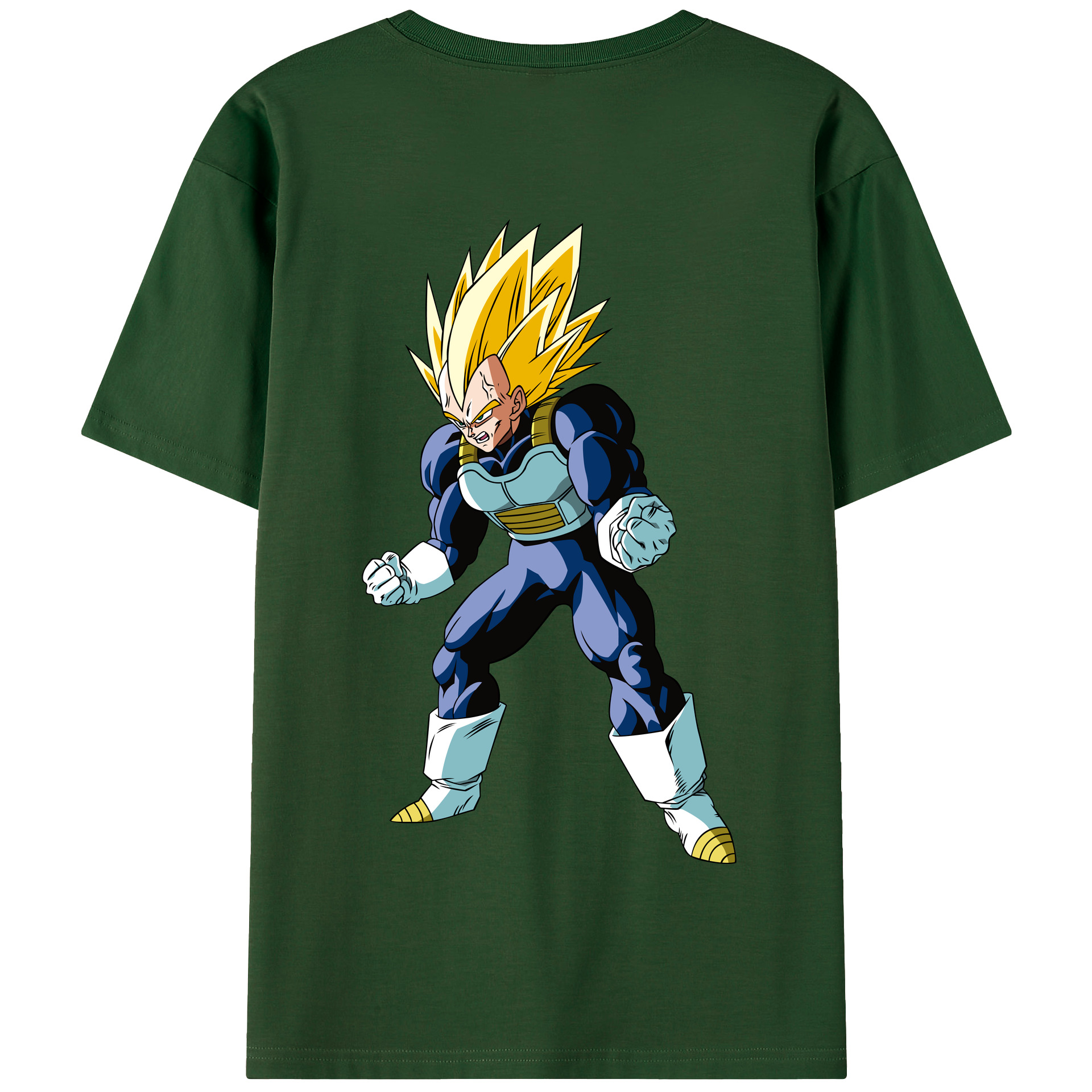 （画像用） ドラゴンボール ベジータ四世（Bejīta Yonsei）DRAGON BALL Vegeta IV 綿100％半袖Tシャツ（背面プリント）